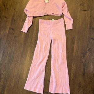 Forever 21 Pink Ribbed Jumpsuit